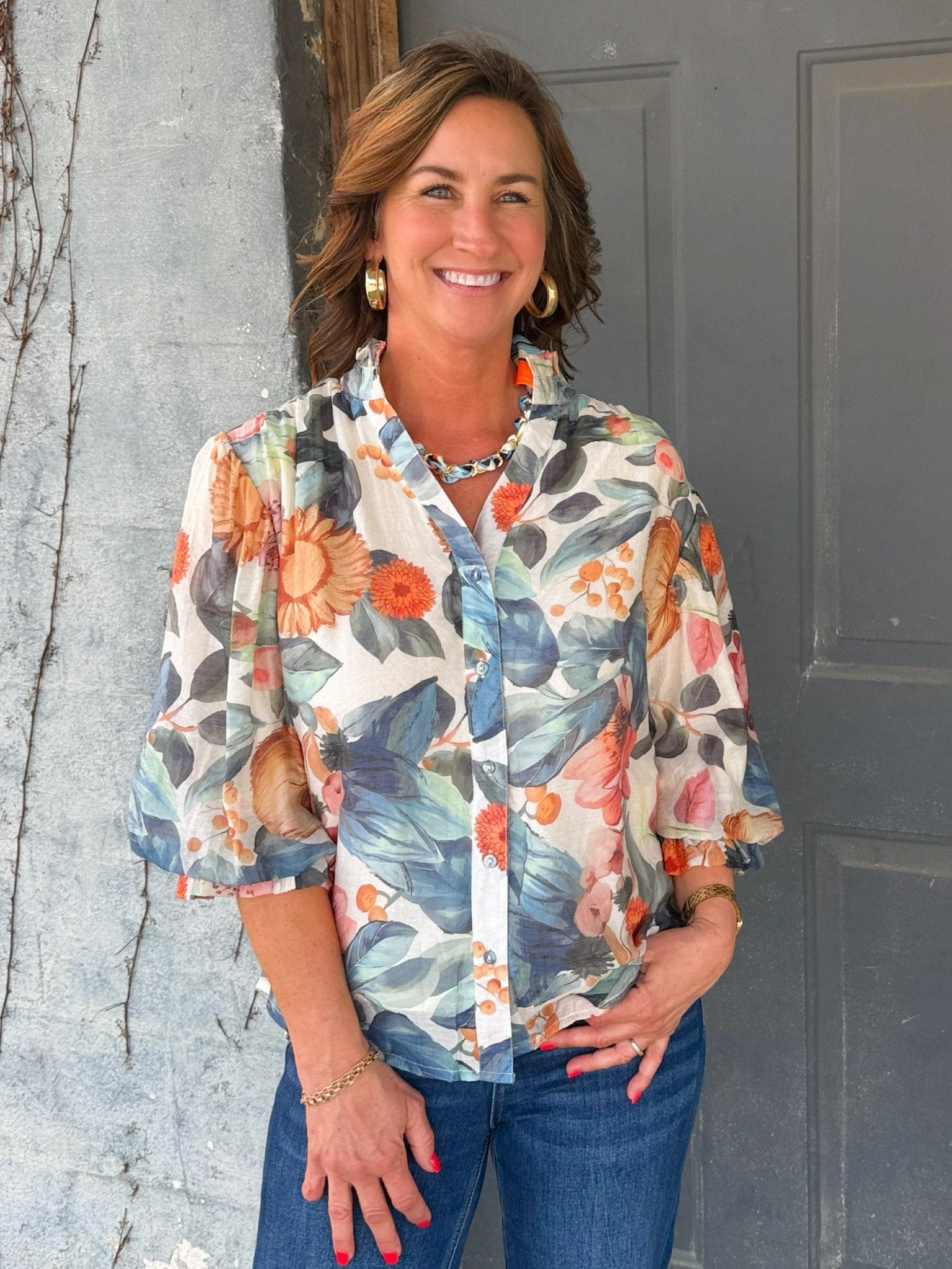 Harvest Garden Floral Top - Jessi Jayne Boutique