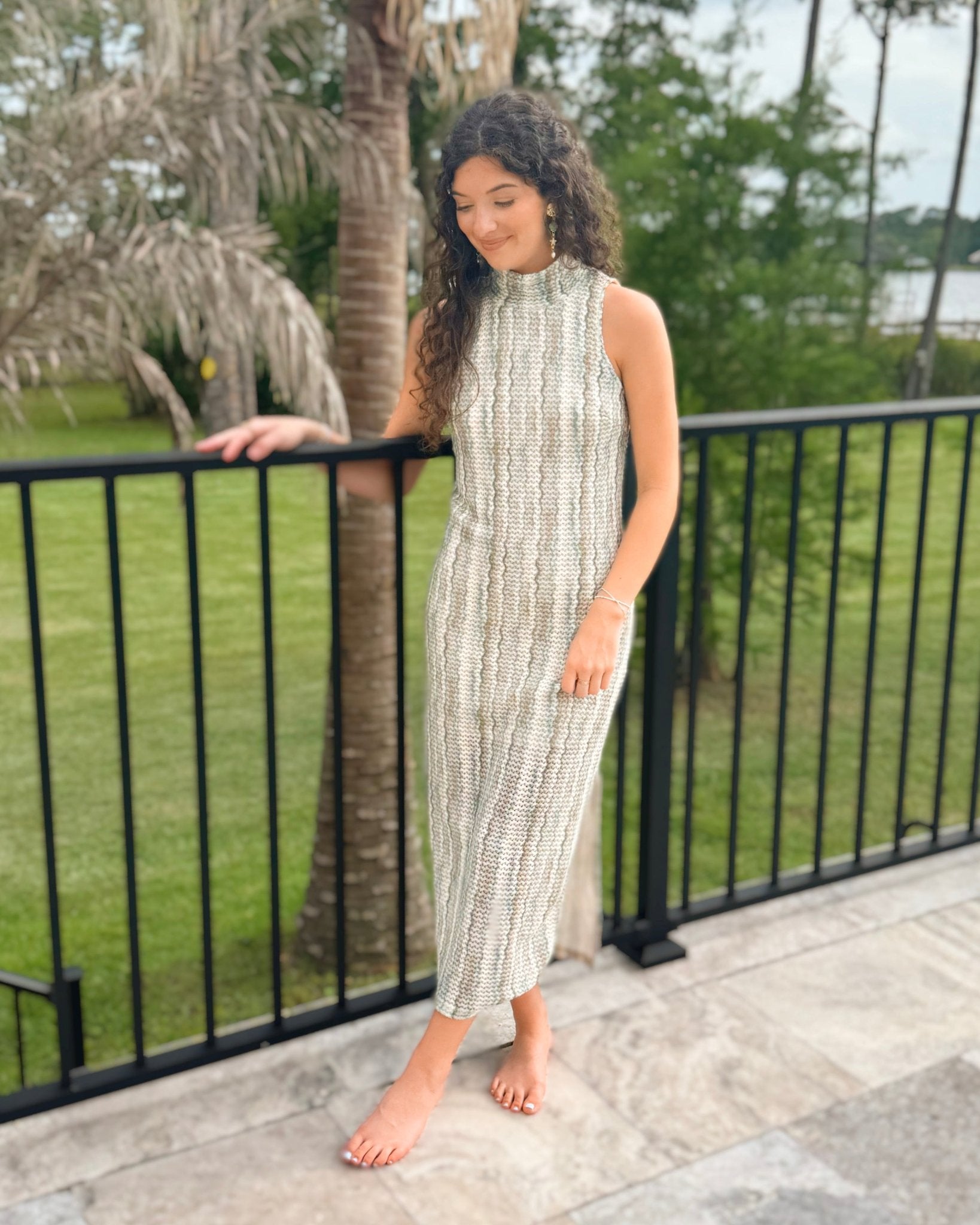 Serene Waves Knit Maxi Dress - Jessi Jayne Boutique