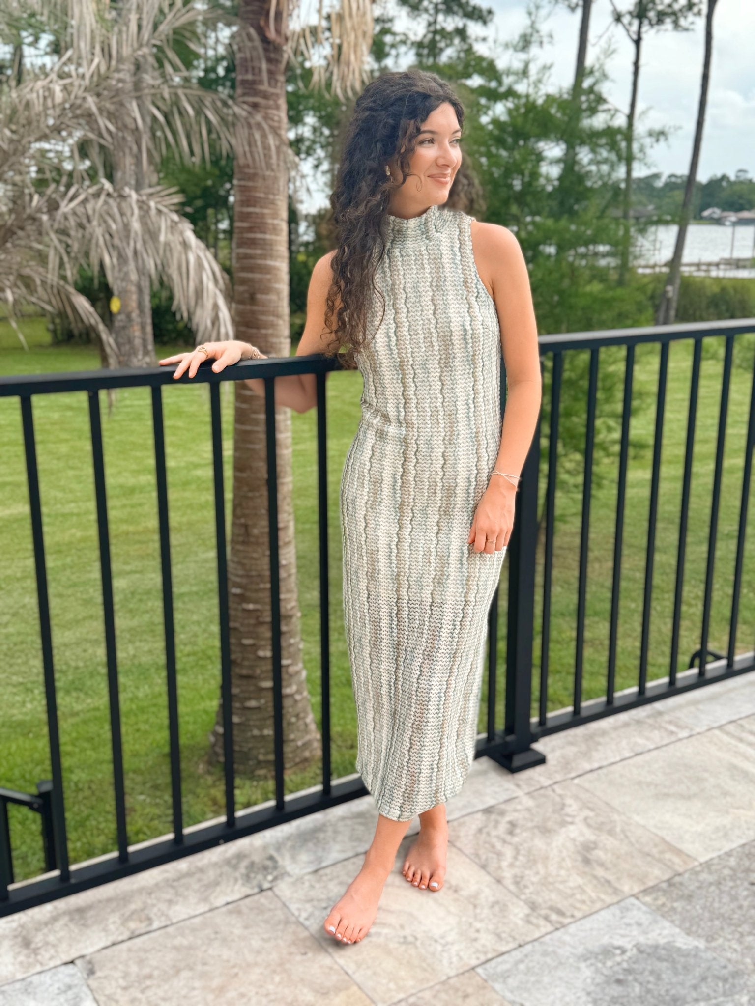 Serene Waves Knit Maxi Dress - Jessi Jayne Boutique