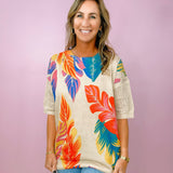 Palm Parade Knit Top - Jessi Jayne Boutique