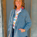 Everyday Ease Denim Shirt Top - Jessi Jayne Boutique