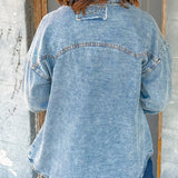 Everyday Ease Denim Shirt Top - Jessi Jayne Boutique