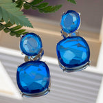 Sapphire Radiance Statement Earrings - Jessi Jayne Boutique