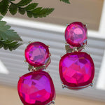 Fuchsia Radiance Statement Earrings - Jessi Jayne Boutique