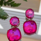 Fuchsia Radiance Statement Earrings - Jessi Jayne Boutique