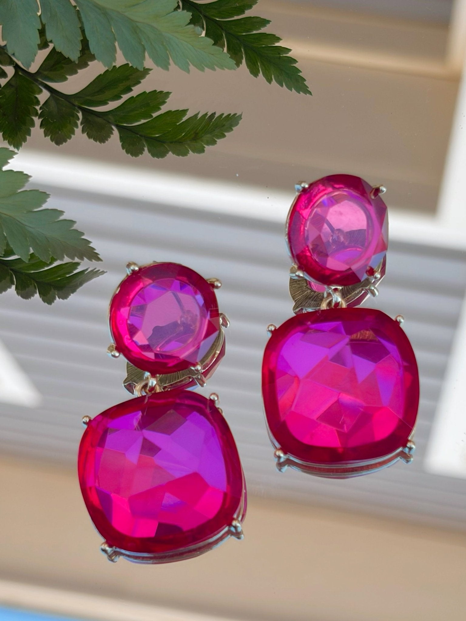 Fuchsia Radiance Statement Earrings - Jessi Jayne Boutique