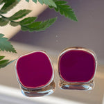 Ruby Glow Square Stud Earrings - Jessi Jayne Boutique