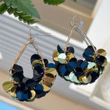 Midnight Sequin Hoop Earrings - Jessi Jayne Boutique