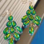 Emerald Cascade Crystal Earrings - Jessi Jayne Boutique
