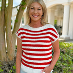 Classic Knit and Stripe Sweater Tank - Jessi Jayne Boutique