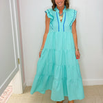 Seaside Scallop Tiered Maxi Dress - Jessi Jayne Boutique