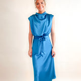 Polished Poise Mock Neck Midi Dress - Jessi Jayne Boutique
