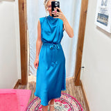 Polished Poise Mock Neck Midi Dress - Jessi Jayne Boutique