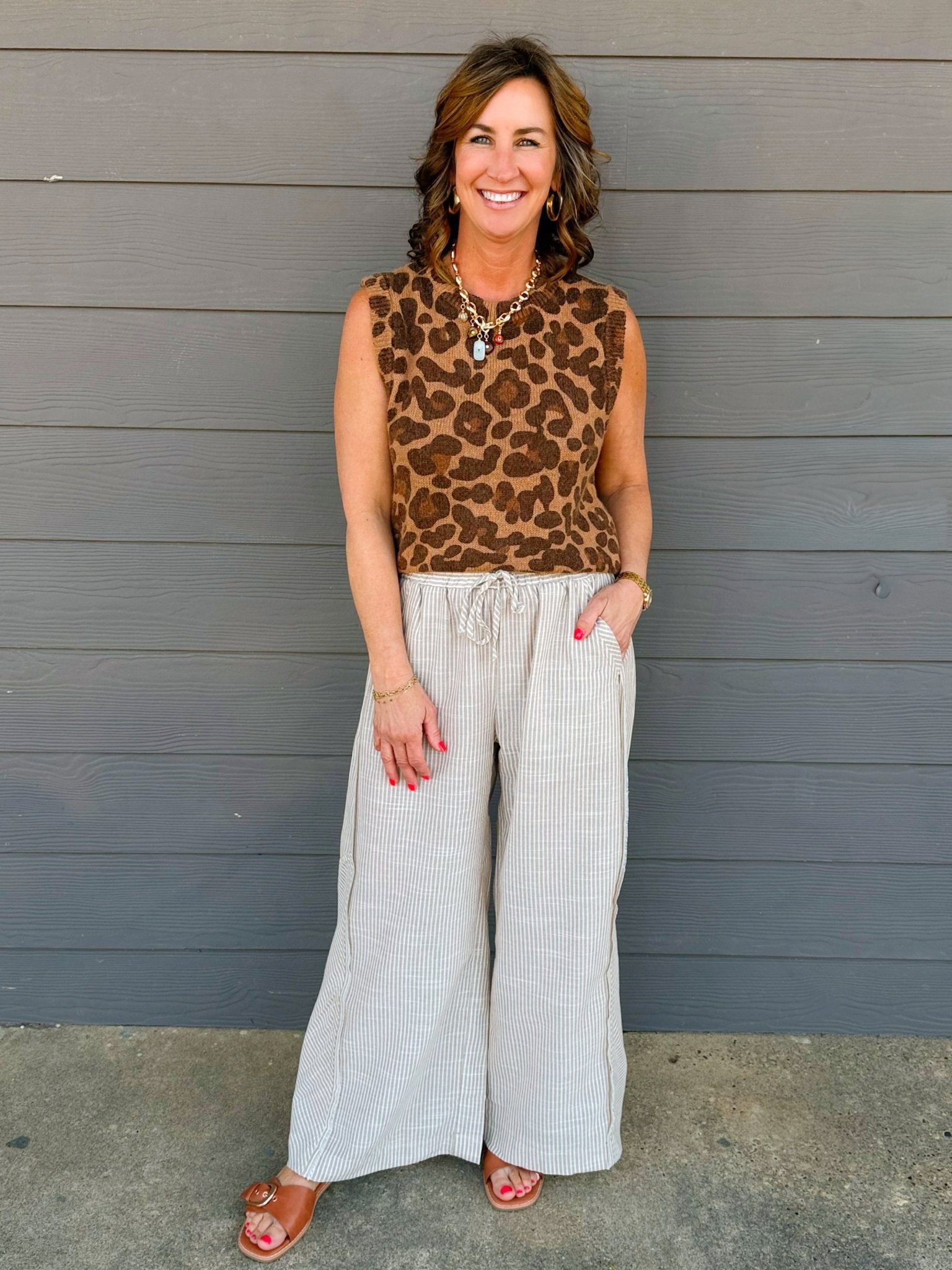Sandbar Stripe Linen Pants - Jessi Jayne Boutique