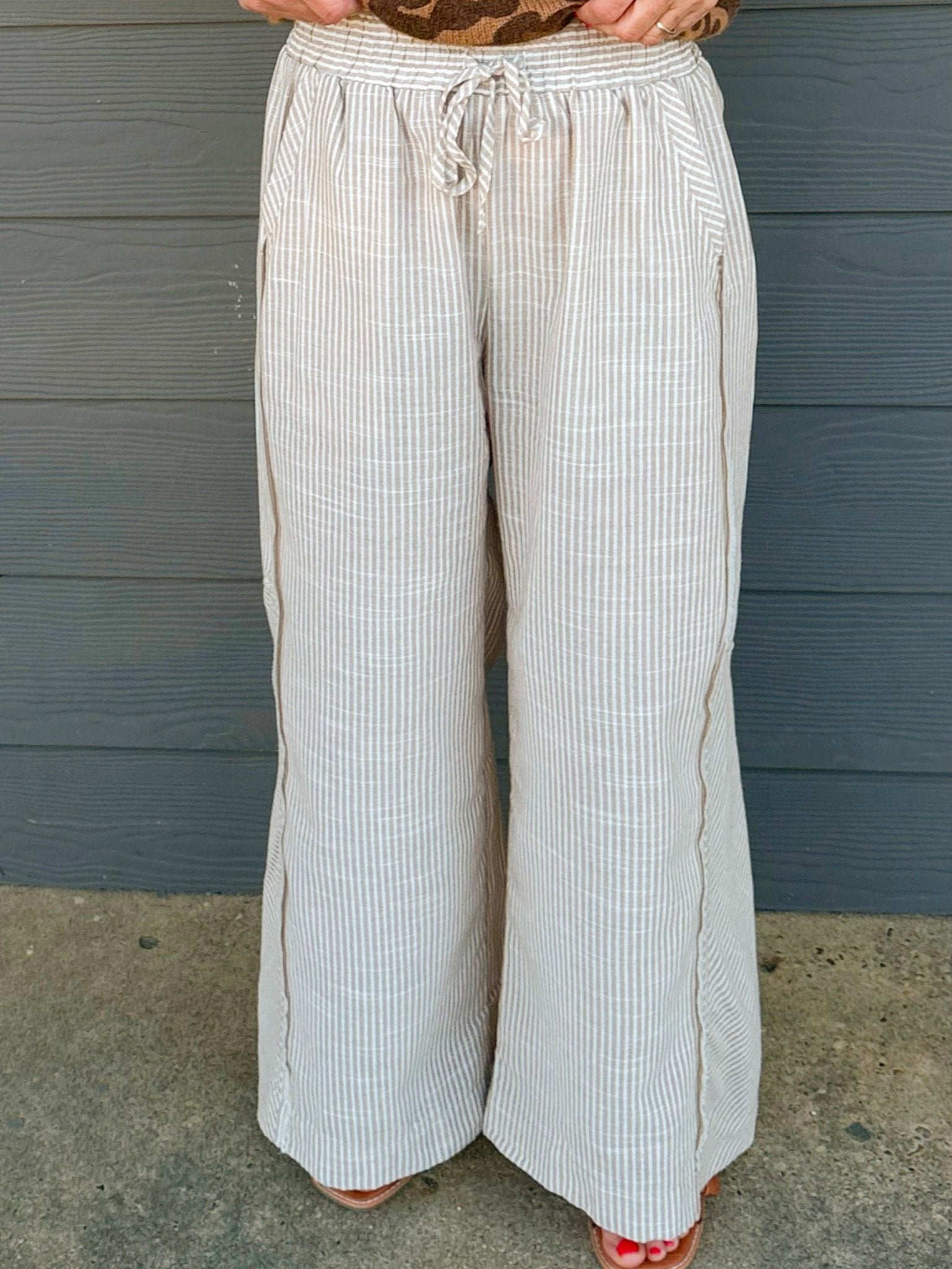 Sandbar Stripe Linen Pants - Jessi Jayne Boutique