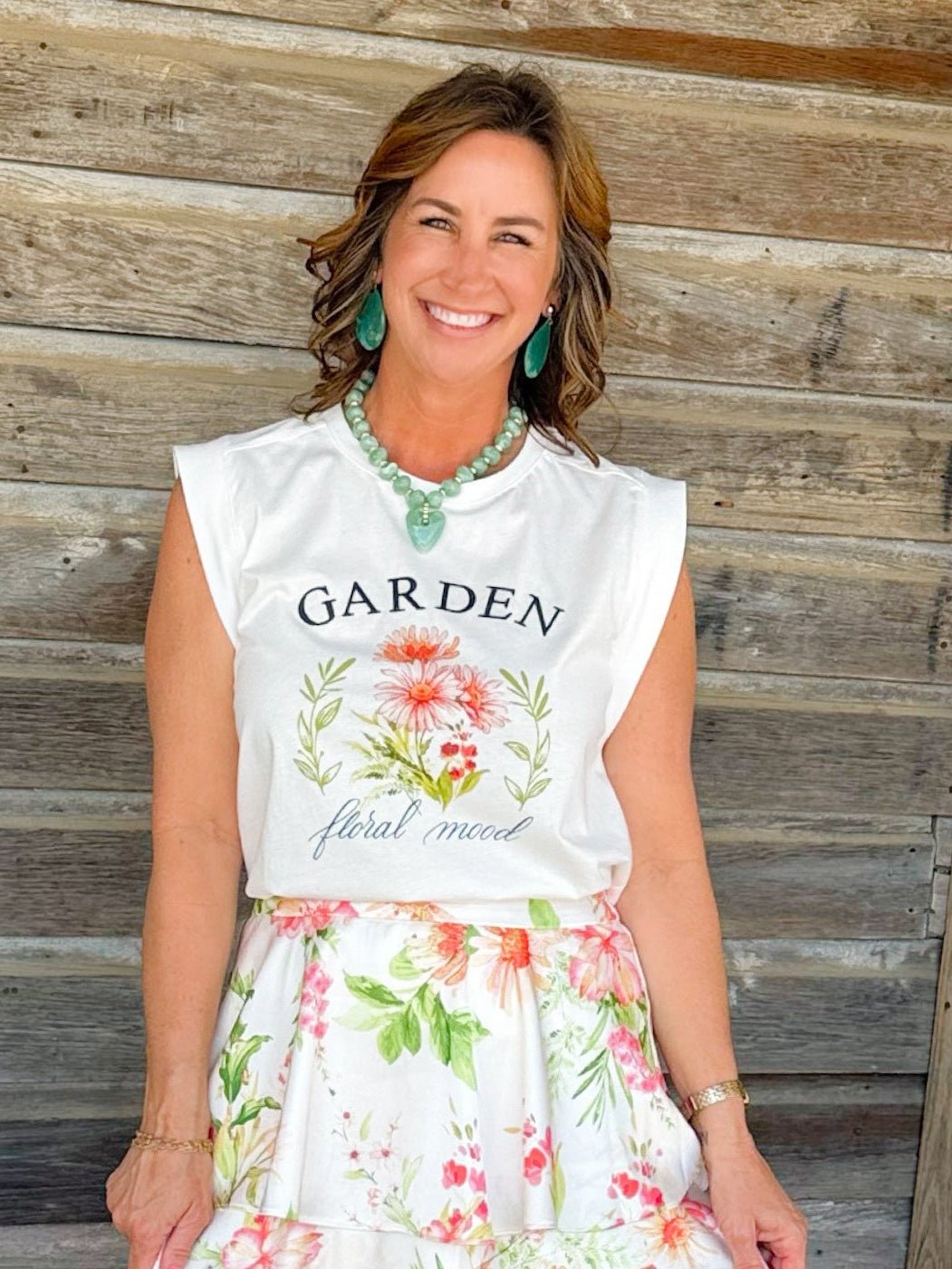 Garden Muse Graphic Tank Top - Jessi Jayne Boutique