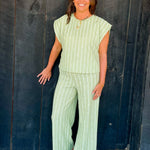 Easy Does It Green Pants Set - Jessi Jayne Boutique