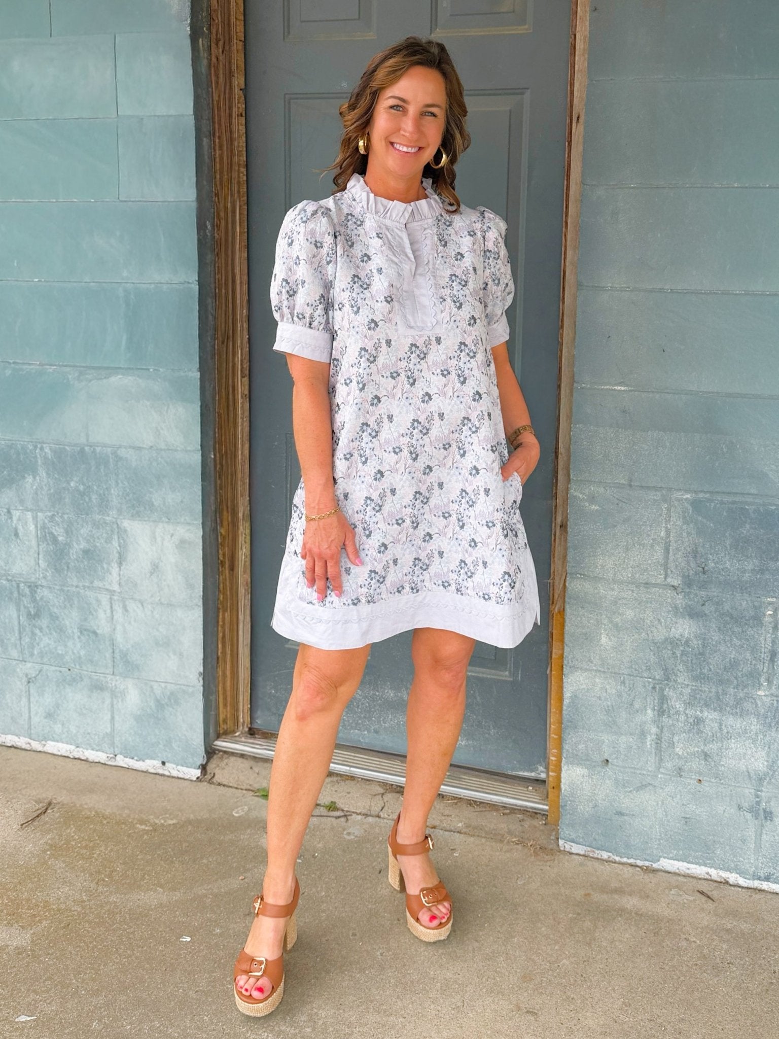Bluebell Grace Floral Dress - Jessi Jayne Boutique
