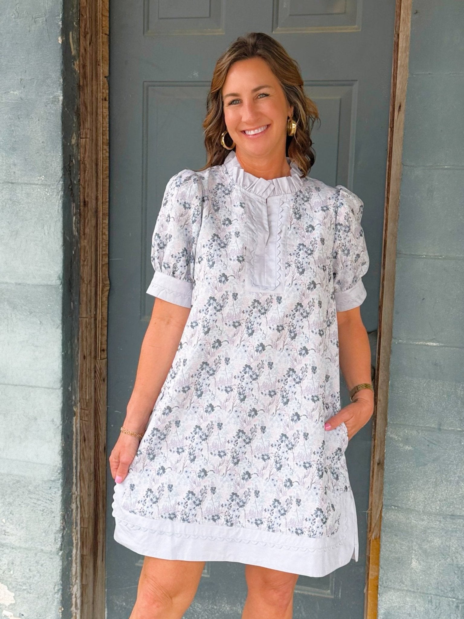 Bluebell Grace Floral Dress - Jessi Jayne Boutique