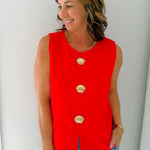 Seaside Statement Sleeveless Top - Jessi Jayne Boutique