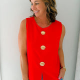 Seaside Statement Sleeveless Top - Jessi Jayne Boutique