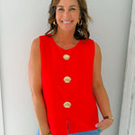 Seaside Statement Sleeveless Top - Jessi Jayne Boutique