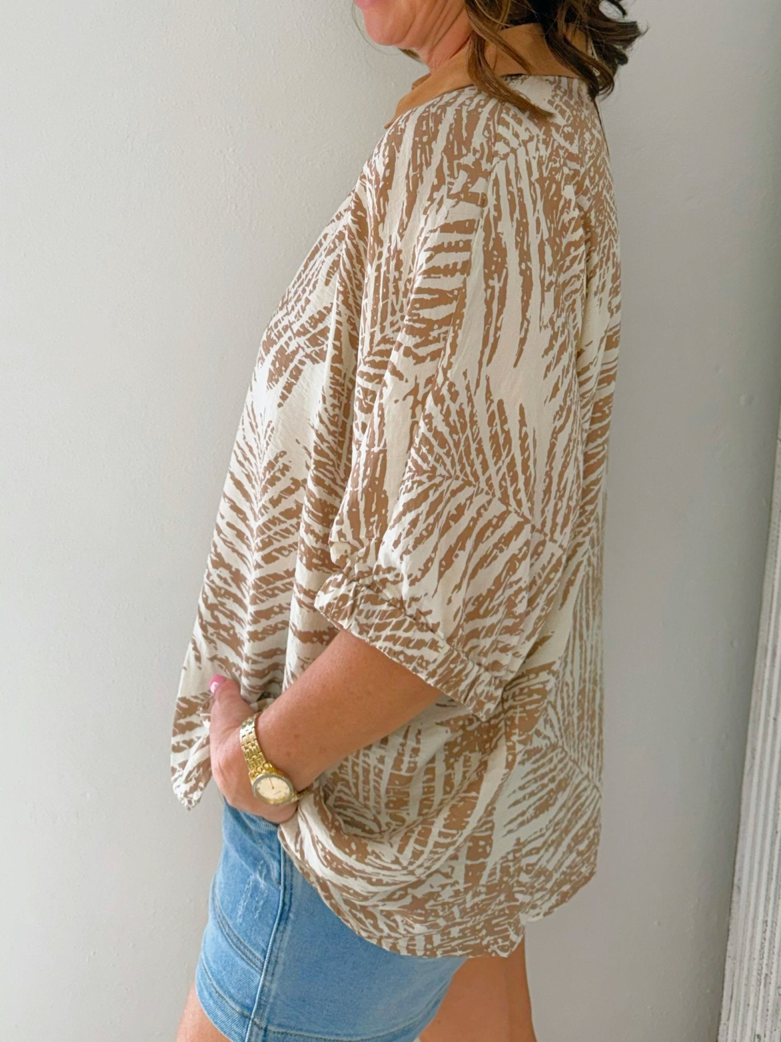 Palm Retreat Dolman Top - Jessi Jayne Boutique