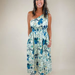 Island Muse One - Shoulder Midi Dress - Jessi Jayne Boutique