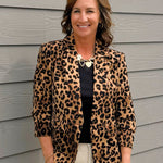 Wild Instinct Leopard Blazer - Jessi Jayne Boutique