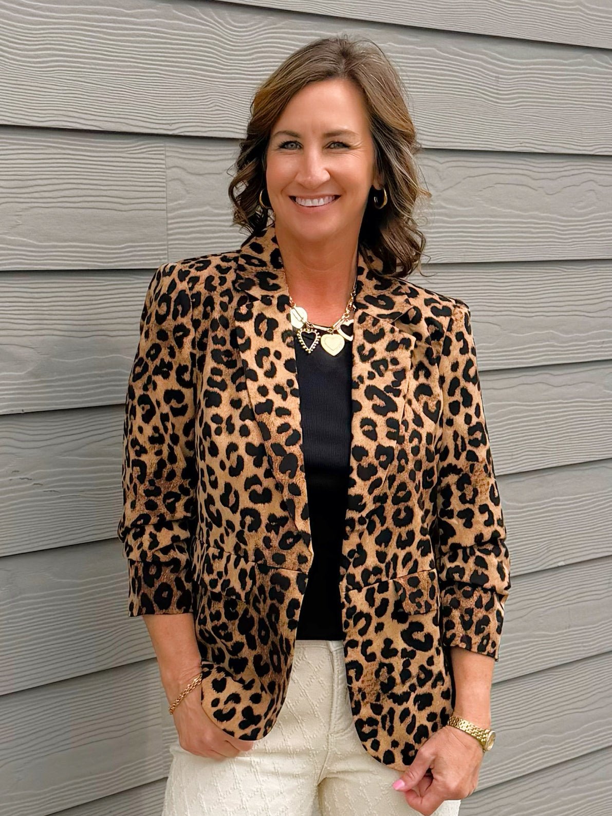 Wild Instinct Leopard Blazer - Jessi Jayne Boutique