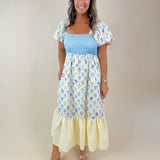 Meadow Song Smocked Midi Dress - Jessi Jayne Boutique