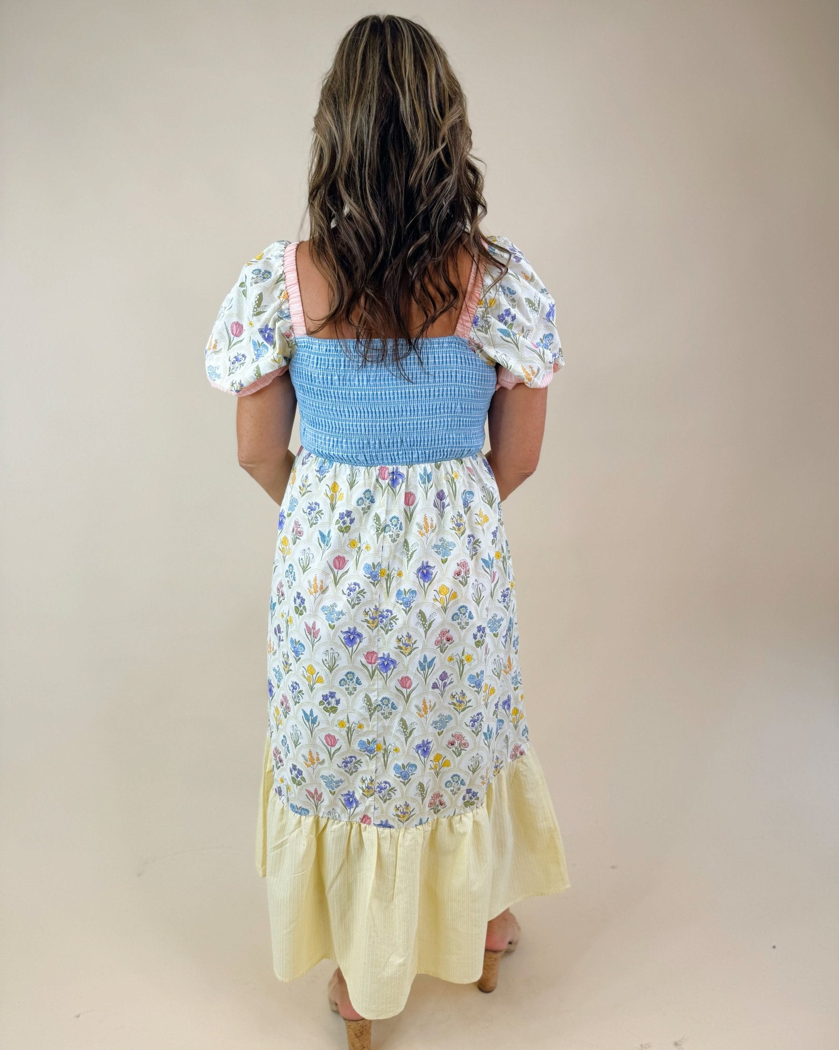 Meadow Song Smocked Midi Dress - Jessi Jayne Boutique