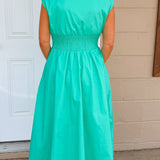 Seafoam Ease Zip Front Midi Dress - Jessi Jayne Boutique