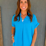 Ocean Breeze V - Neck Top - Jessi Jayne Boutique