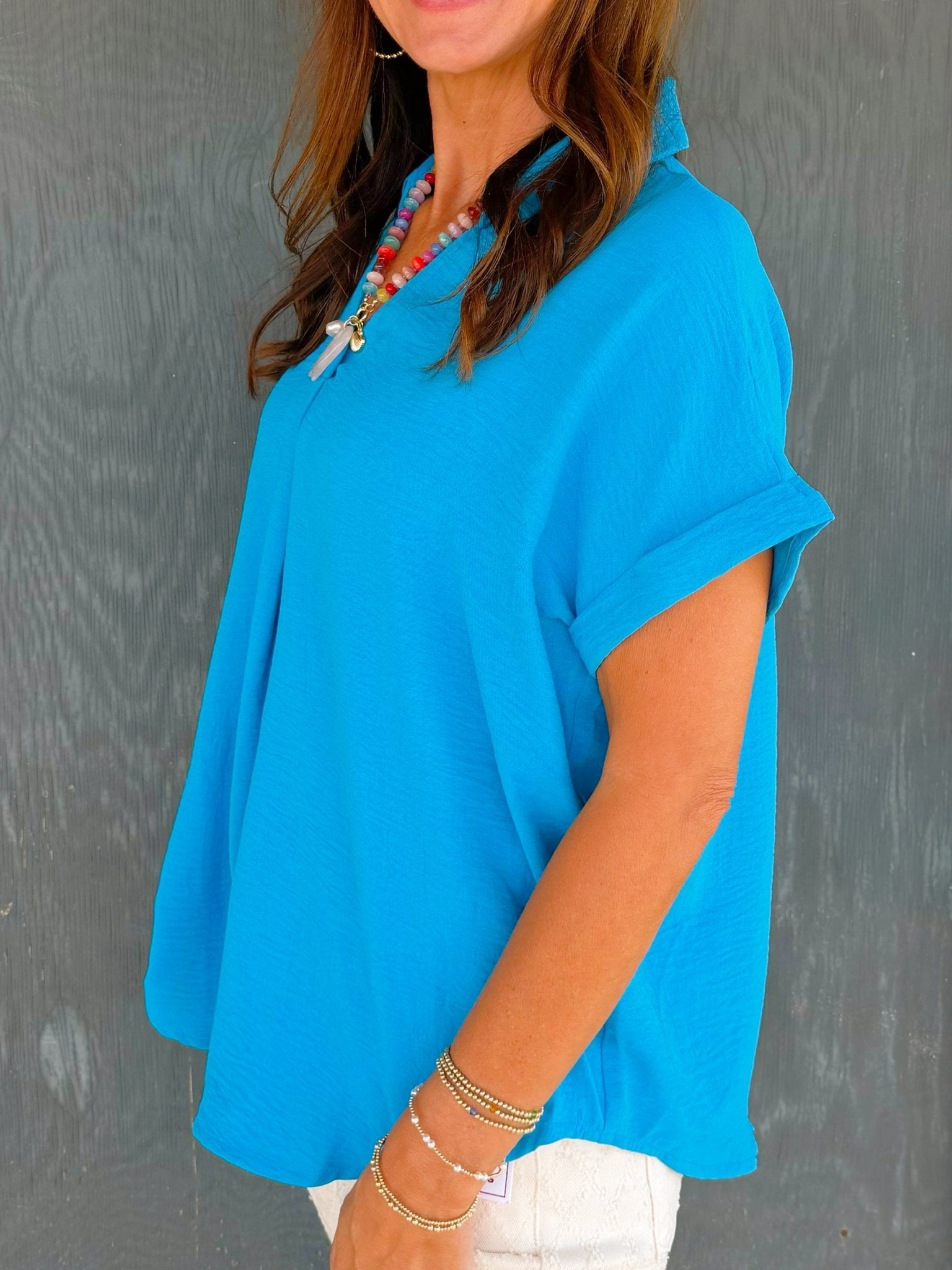 Ocean Breeze V - Neck Top - Jessi Jayne Boutique