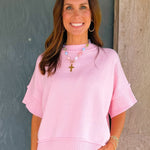 Pink Comfort Club Sweater - Jessi Jayne Boutique
