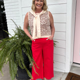 Wild Side Scarf Detail Knit Top