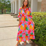 Island Bloom Ruffle Midi Dress - Jessi Jayne Boutique