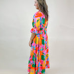 Island Bloom Ruffle Midi Dress - Jessi Jayne Boutique