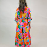 Island Bloom Ruffle Midi Dress - Jessi Jayne Boutique