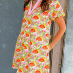Petal Pop Notch Neck Dress - Jessi Jayne Boutique
