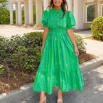 Summer Tropics Ruffle Midi Dress - Jessi Jayne Boutique