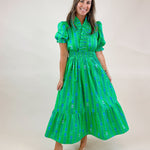 Summer Tropics Ruffle Midi Dress - Jessi Jayne Boutique