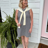 Harbor Lines Scarf Detail Mini Dress