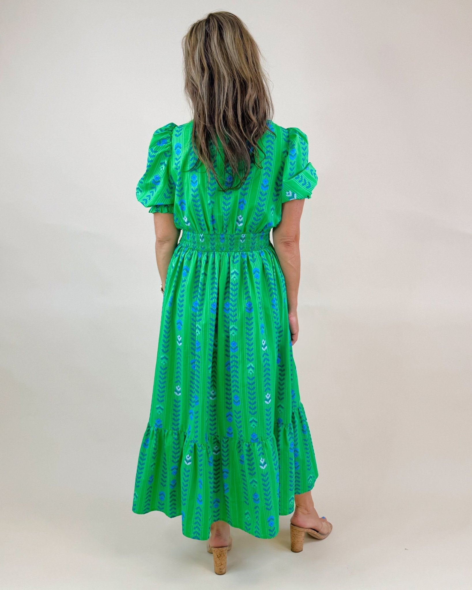 Summer Tropics Ruffle Midi Dress - Jessi Jayne Boutique
