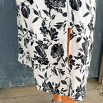 Midnight Garden Zip Front Midi Dress - Jessi Jayne Boutique