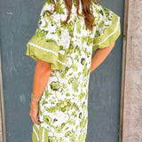Green Garden Trim Detail Dress - Jessi Jayne Boutique
