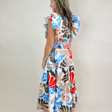 Wild Bloom Smocked Midi Dress - Jessi Jayne Boutique