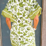Green Garden Trim Detail Dress - Jessi Jayne Boutique