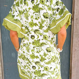 Green Garden Trim Detail Dress - Jessi Jayne Boutique